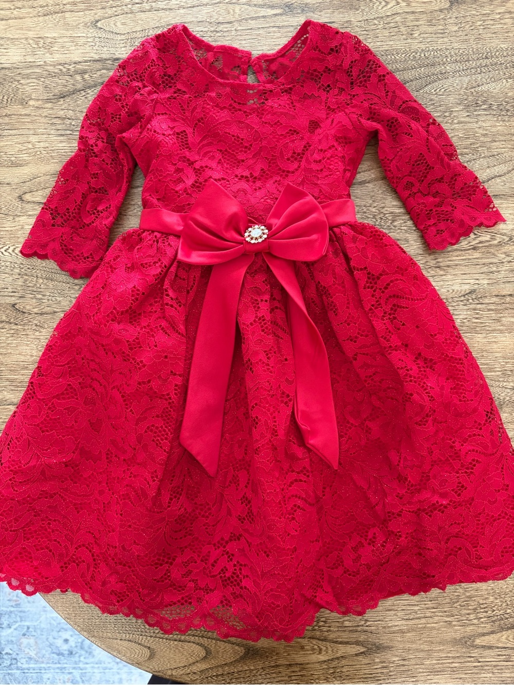 Rare Editions Girls Red Lace Dress Size 5 Formal
Holiday Party Dress